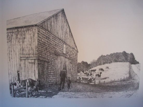 Webster Mills Rd Pen & Ink Print